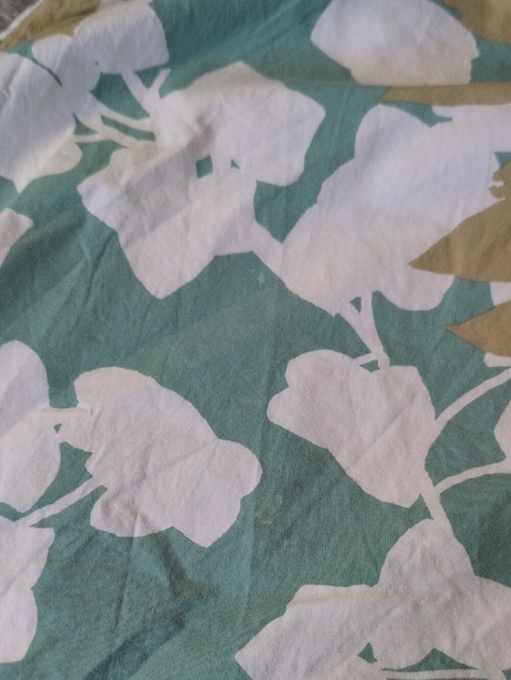 West Elm Pressed Leaves Duvet Comforter Cover Floral Mint, Gold Full/Queen - Picture 6 of 7